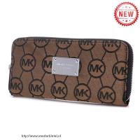 michael kors circle logo groot koffie portefeuilles Voor Goedkope pr2eg665